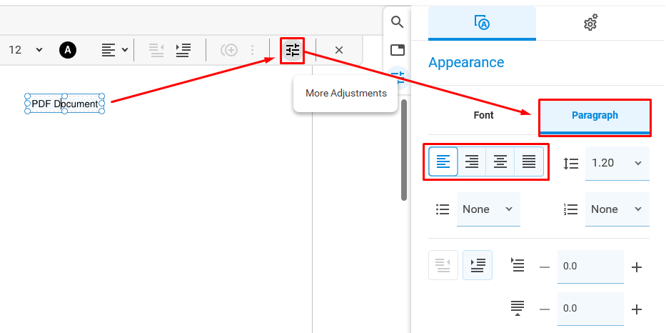 Edit paragraphs in a PDF - Soda PDF