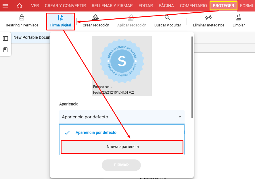 Cómo crear una firma digital Soda PDF
