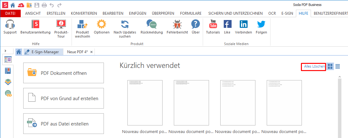 Wie kann ich den Inhalt in der Liste „Zuletzt verwendete Dokumente ...