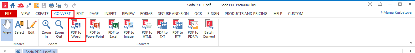 How To Convert From Pdf To Word Soda Pdf