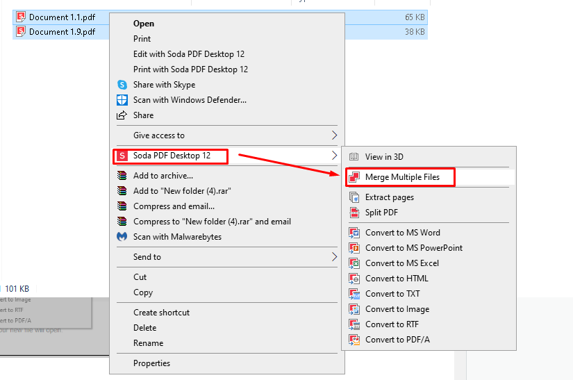 docear multiple pdf links with one pdf file