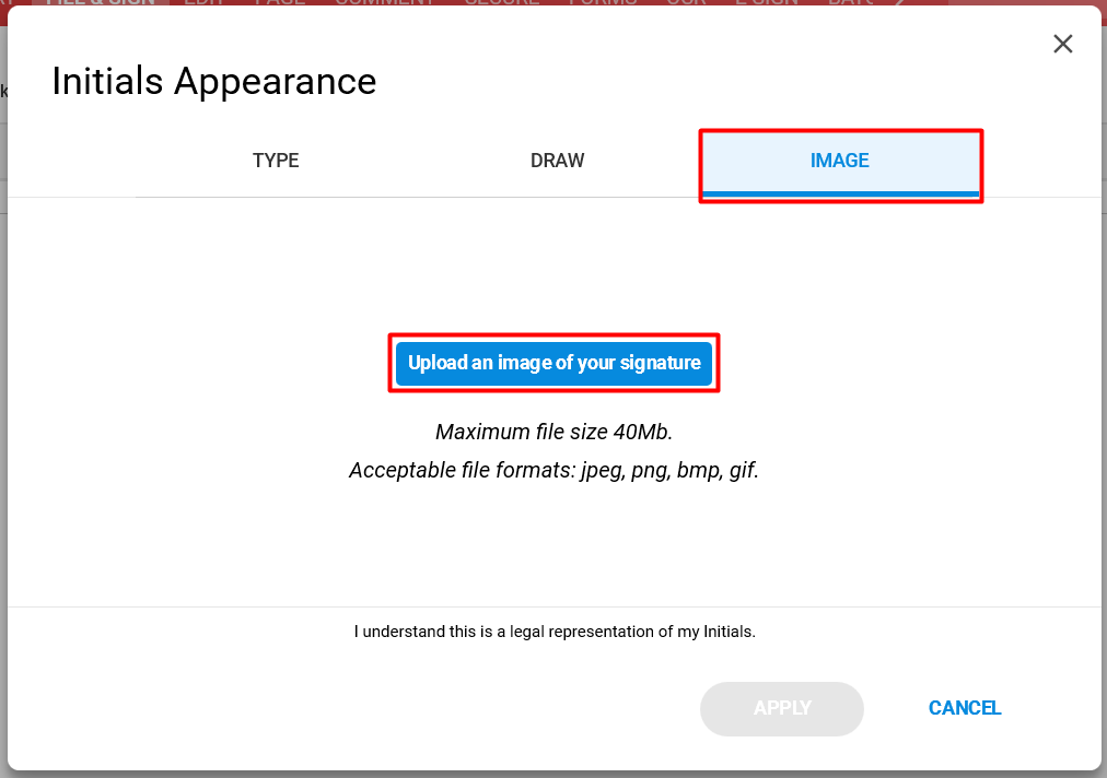 How to add Initials appearance in the Fill & Sign module? – PDF
