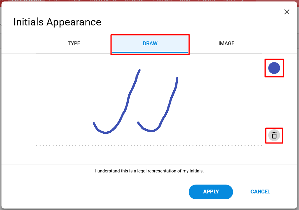 How to add Initials appearance in the Fill & Sign module? – Soda PDF