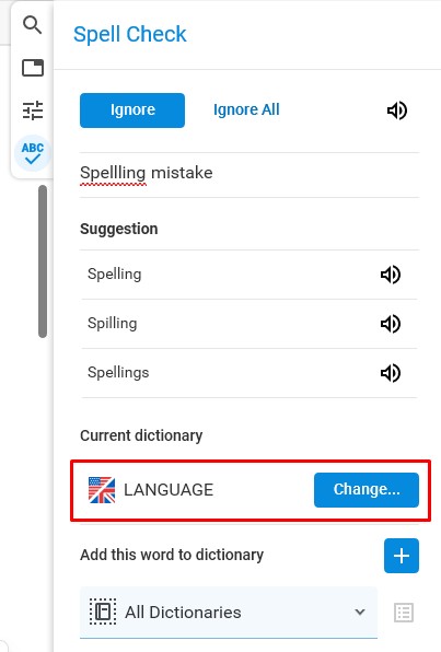 Change language PDF - Add dictionaries - Soda PDF