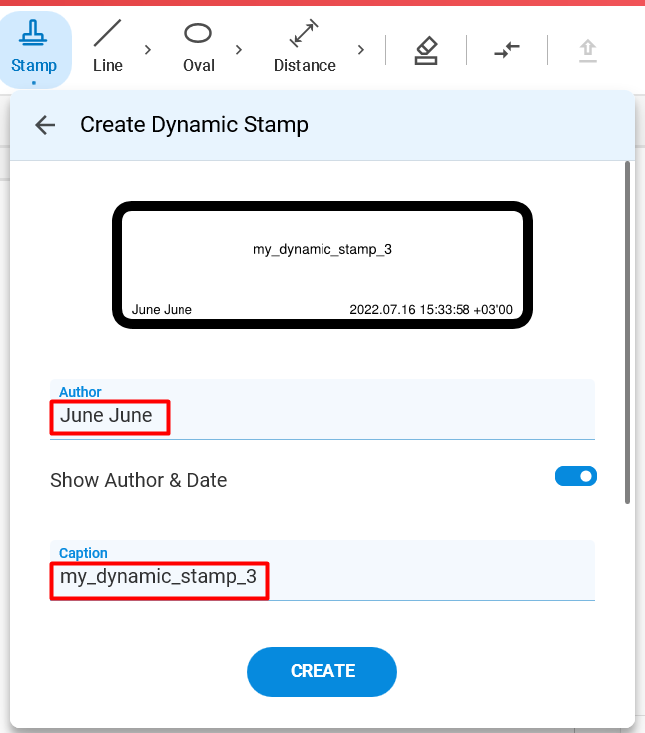 Edit a dynamic stamp - PDF editor - Soda PDF Desktop